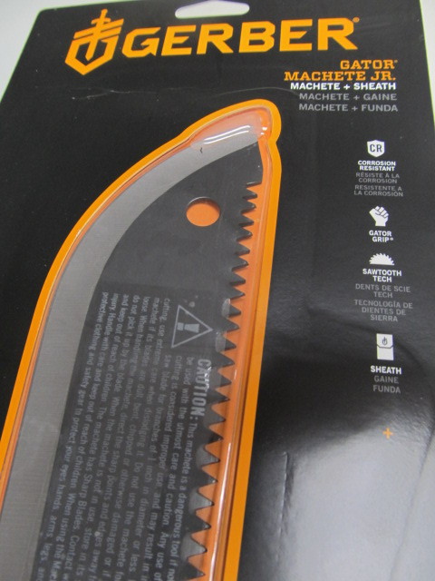 lot 187 image: Brand New GERBER Gator Machete Jr. Saw wSheath