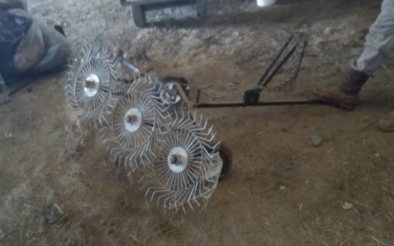 lot 8 image: Tow Behind Rake 56 Inch