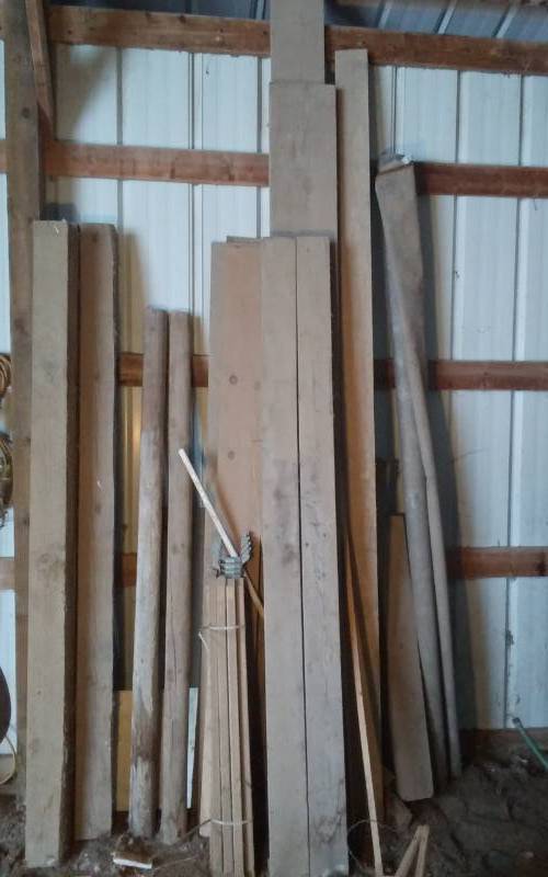 lot 21 image: Assorted Lumber-  3-8 Ft. Beams 5 12 X 5 12