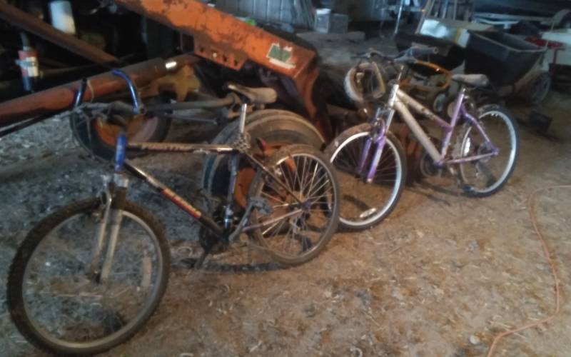 lot 28 image: 2-Magna His & Hers 24 Inch Bikes & 1-Helmet