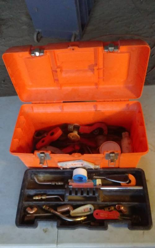 lot 74 image: Tool Box & Contents-Most Plumbing Related