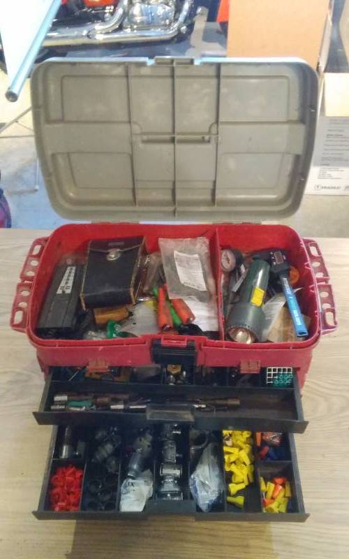 lot 115 image: Tool Box With Contents (Electrical & Other Hardware)