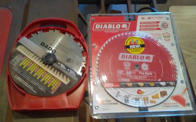 lot 118 image: New 10 Inch Diablo Blade Freud 8 Inch Dado