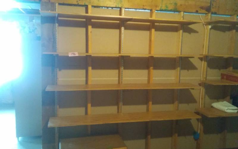 lot 176 image: Wall Shelves, Brackets & Track