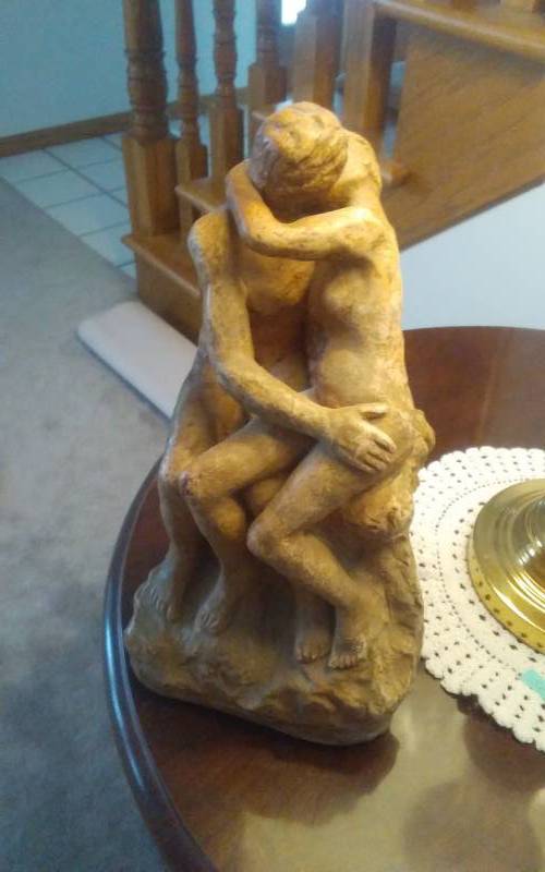 lot 180 image: The Kiss Statue Bronze- By Auguste Rodin - 50 Years Old