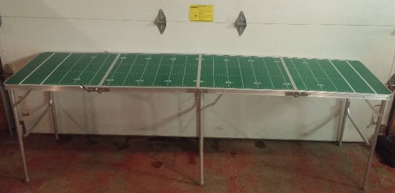 lot 19 image: 8 ft. Foldable Football Beer Pong Party Game Table