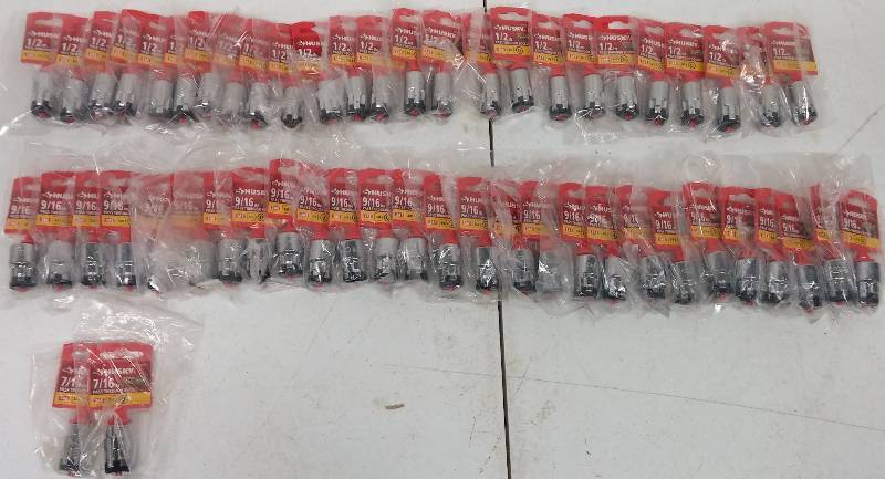 lot 61 image: Assorted as-New Husky Pass-through sockets Bulk Buy