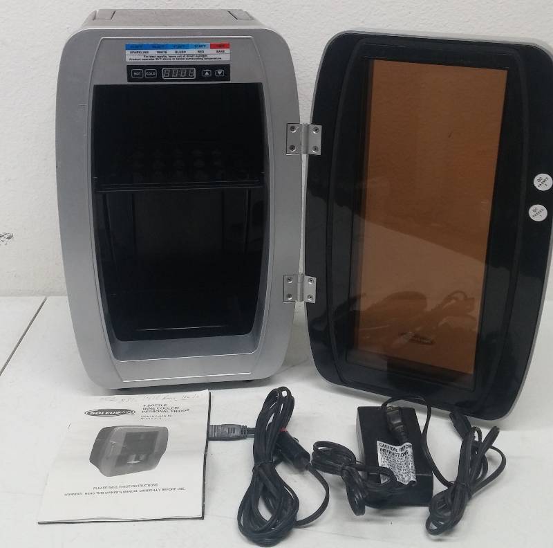 lot 65 image: Soleus 4 Bottle Wine Cooler Personal Fridge