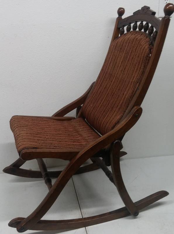 Old folding rocking chair hot sale