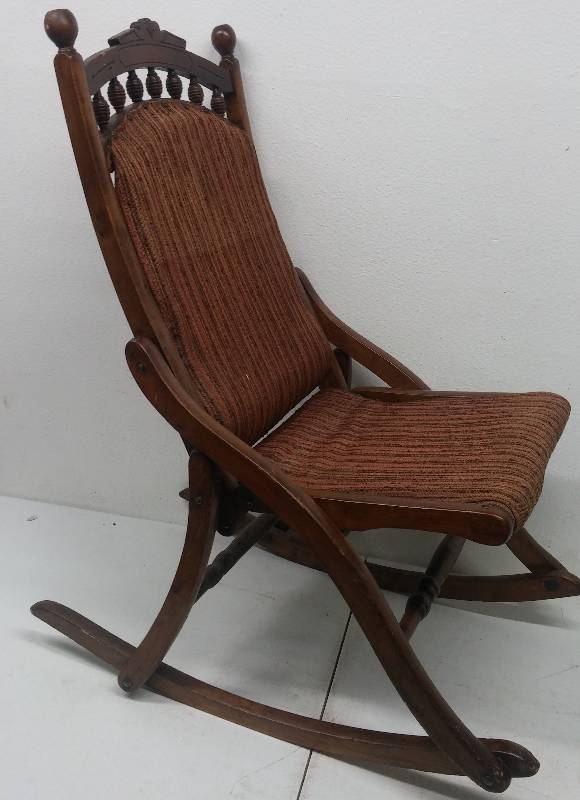 lot 80 image: Antique Folding Rocking Chair