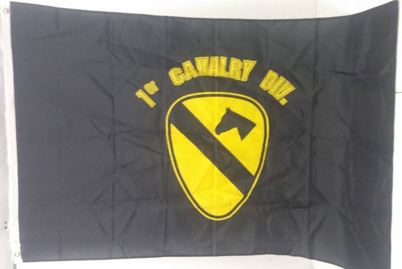 lot 92 image: 1st Cavalry Div. Flag 36 x60