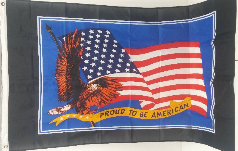 lot 94 image: Proud To Be American Flag 36 x60