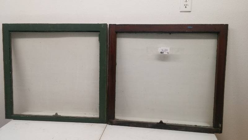 lot 98 image: Antique Leaded Window Sash Set 32x29.5, qty2