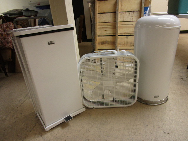 METAL RECEPTACLES  WINDOW FAN
