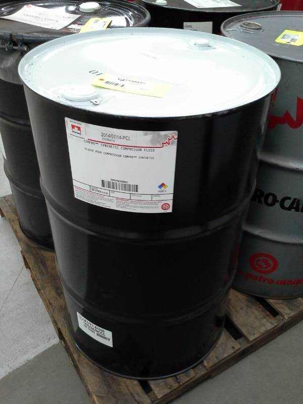 lot 523 image: One Drum of Petro-Canada Compro Synthetic Compressor Fluid