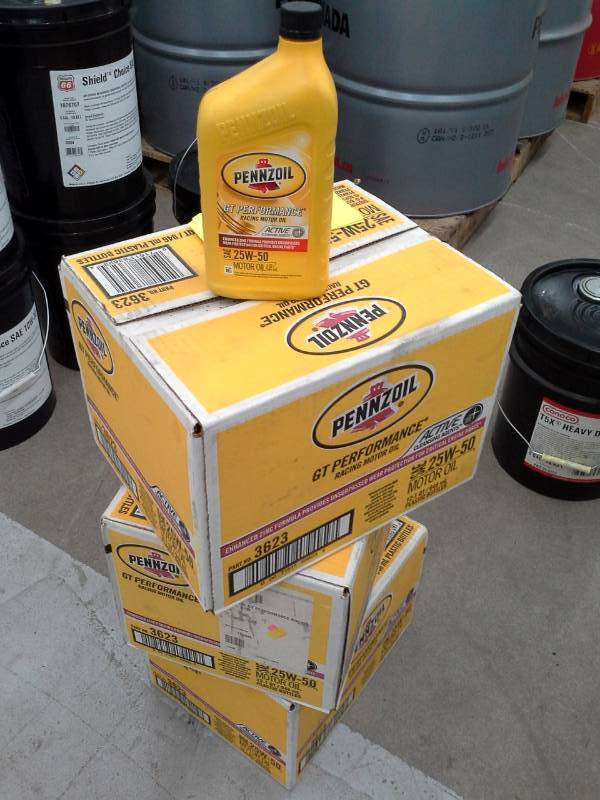 lot 537 image: 3 Cases of Pennzoil GT Performance Racing 25W30 Racing Motor Oil