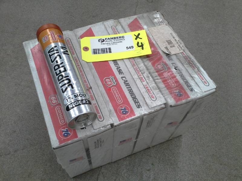 lot 549 image: 3 Cases of Phillips 66 Super STA 1% Moly Grease NLGI #2