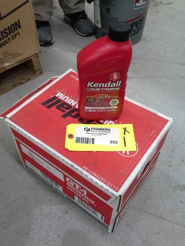 lot 553 image: 1 Case of Kendall Liquid Titanium GT-1 SAE 10W-30 Motor Oil
