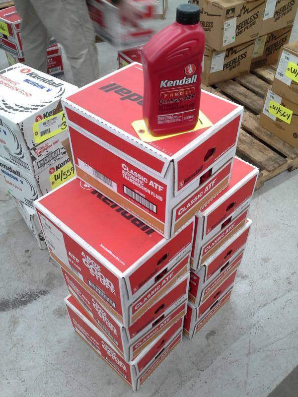 lot 568 image: 7 Cases of Kendall Classic Automatic Transmission Fluid
