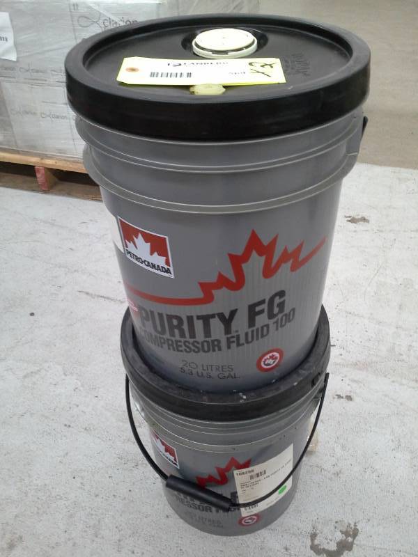 lot 569 image: 2 Pails of Petro-Canada Purity Food Grade (FG) Compressor Fluid 100