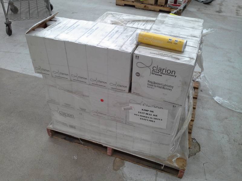 lot 590 image: 50 Cases of Clarion NSF Water Resistant Lubricating Grease for Food Machinery