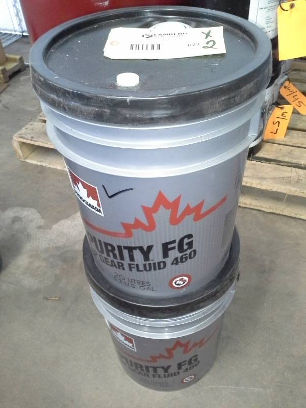 lot 627 image: 2 Pails of Petro-Canada Purity Food Grade (FG) EP Gear Fluid 460