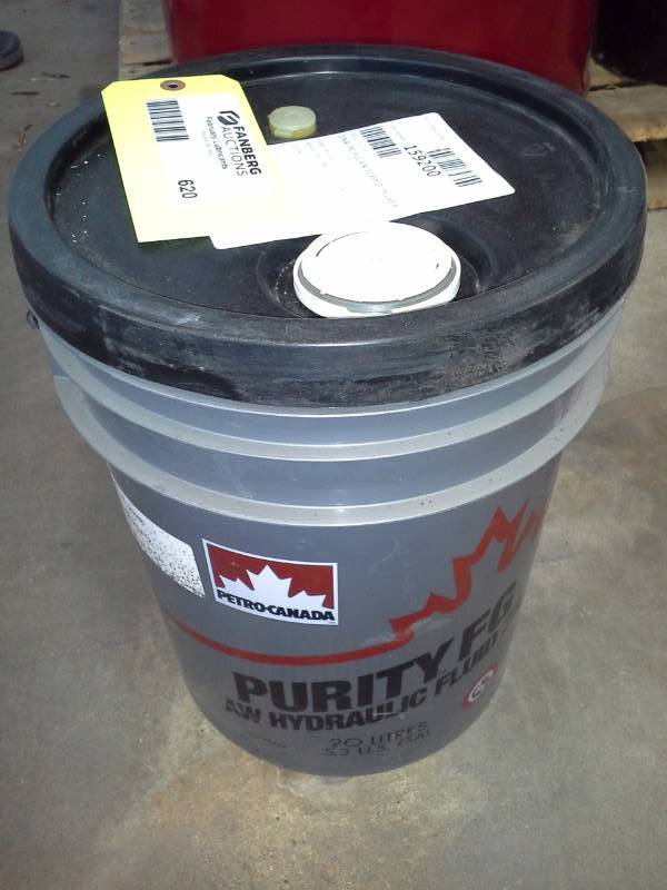 lot 620 image: One Pail of Petro-Canada Purity Food Grade (FG) AW Hydraulic Fluid 32