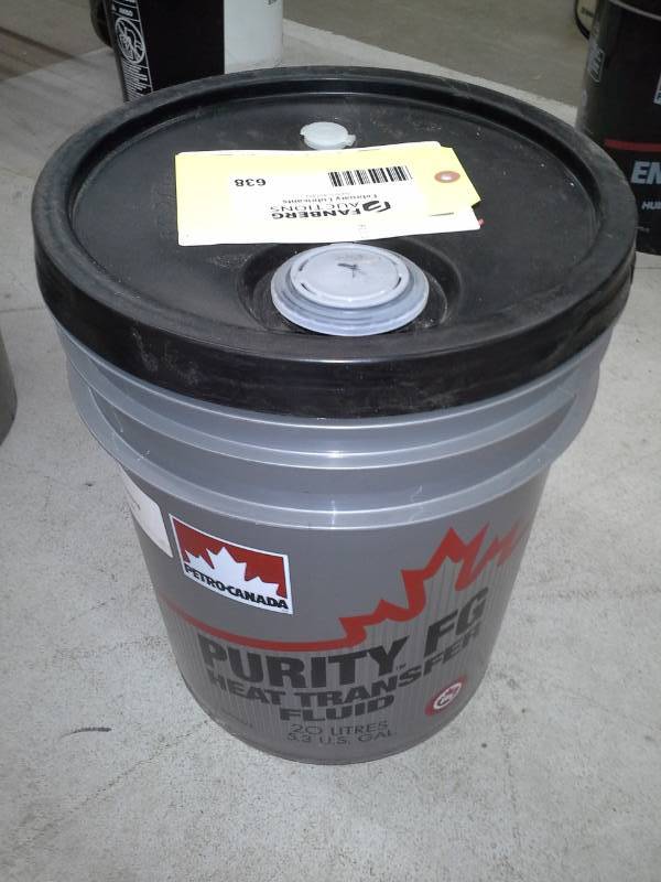 lot 638 image: One Pail of Petro-Canada Purity Food Grade (FG) Heat Transfer Fluid