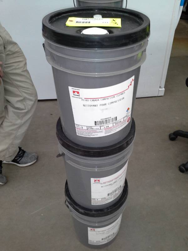 lot 644 image: Three Pails of Petro-Canada Compressor Cleaner