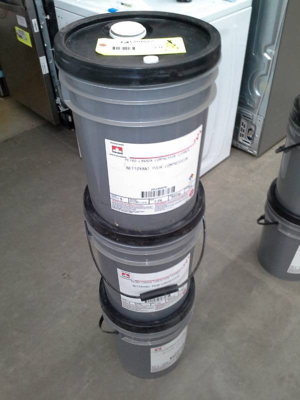 lot 646 image: Three Pails of Petro-Canada Compressor Cleaner