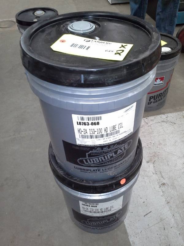 lot 649 image: Two Pails of Lubriplate HO-2A ISO-100 HD Lube Oil