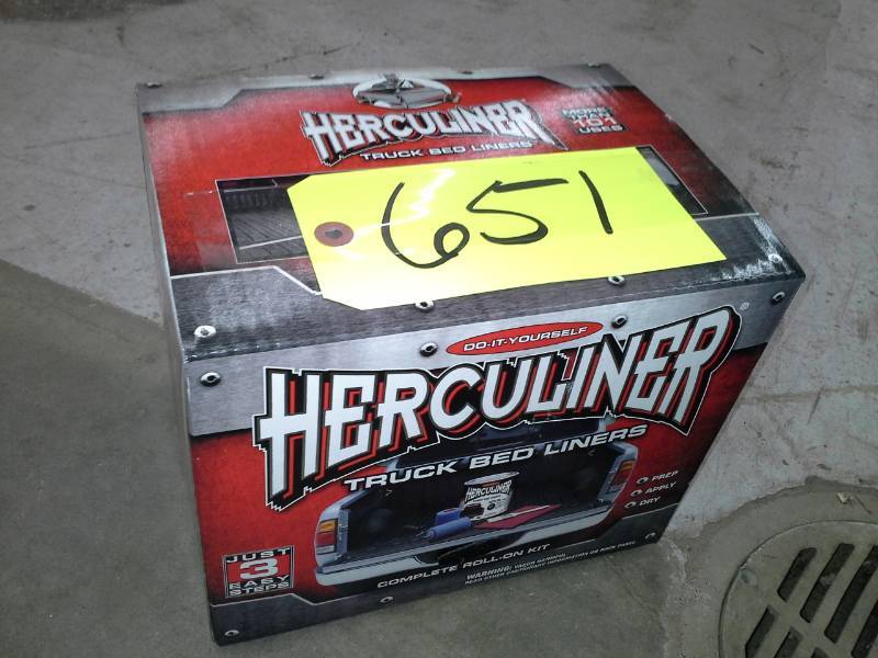 lot 651 image: One Herculiner Truck Bed Liner Roll-on Kit