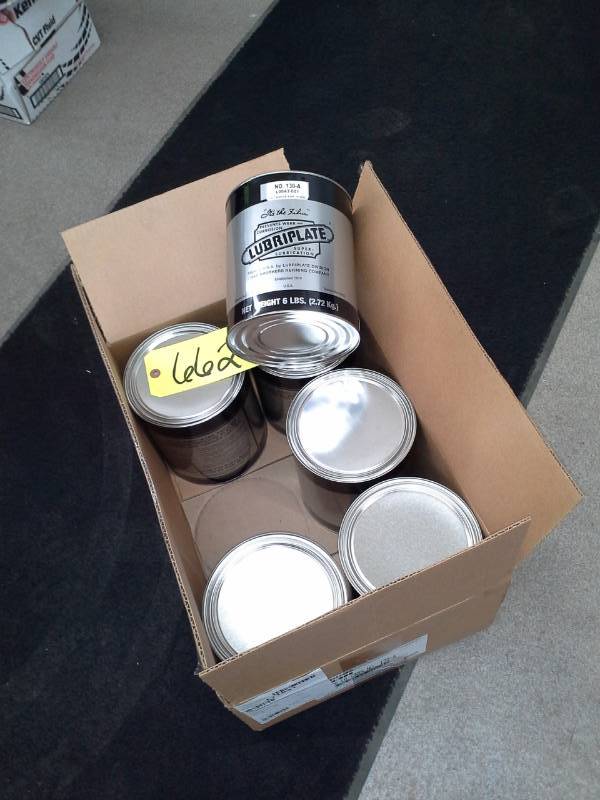 lot 662 image: 6 Small Cans of Lubriplate Number 130-A Lubricant