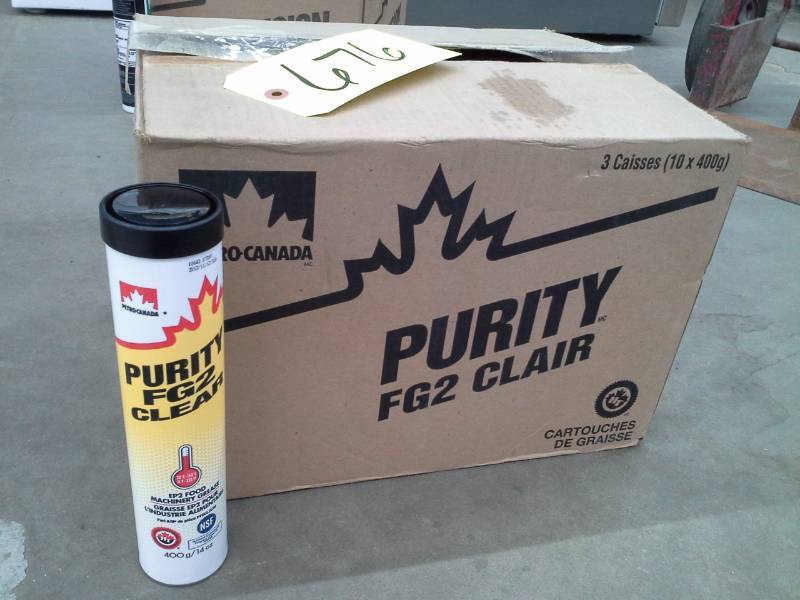 lot 676 image: Three Cases of Petro-Canada Purity Food Grade (FG) 2 Clear Machinery Grease
