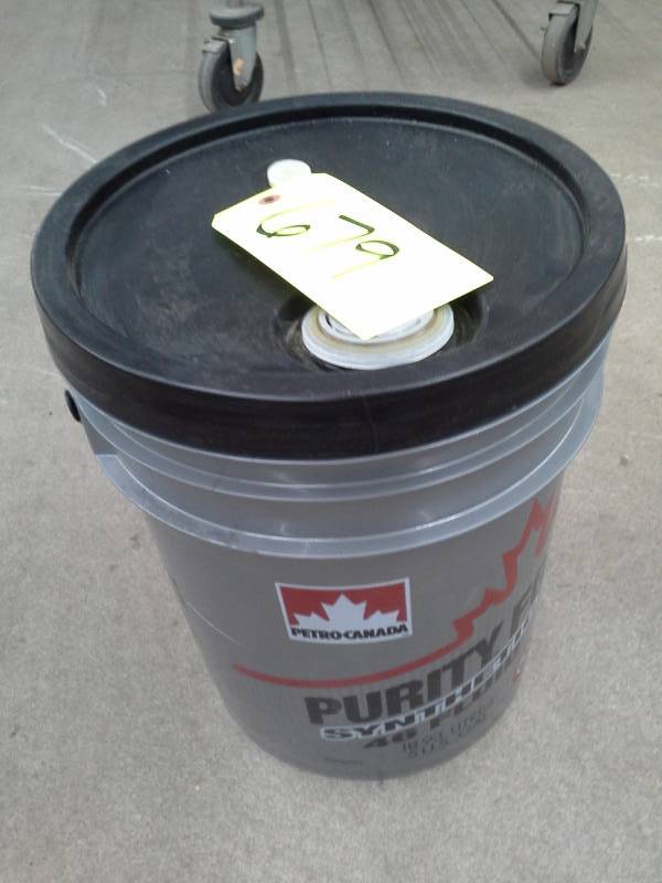 lot 679 image: One Pail of Petro-Canada Purity Food Grade (FG) Synthetic 46 Fluid