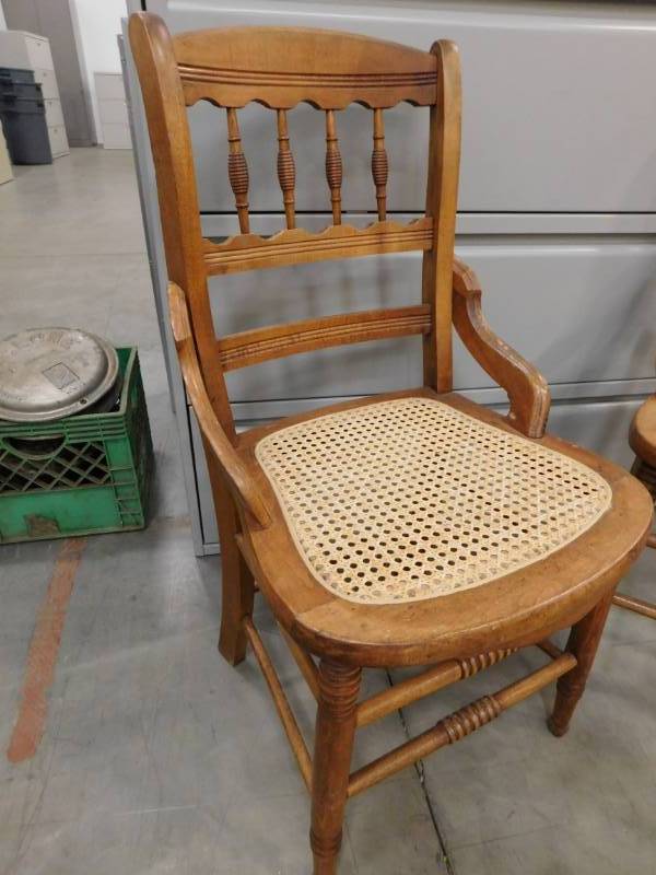 Two Vintage Cane Chairs