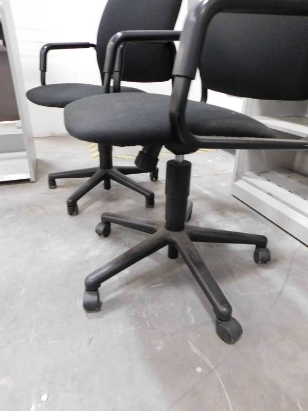 Two Adjustable Rolling Office Chairs