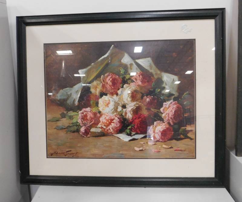 Floral Framed Artwork - 38.25 x 32.25