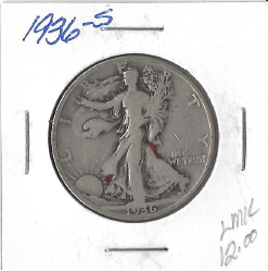 1936-S Walking Liberty Half Dollar
