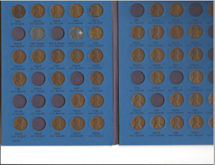 Collection of 63 Older Lincoln WheatMemorial Cents