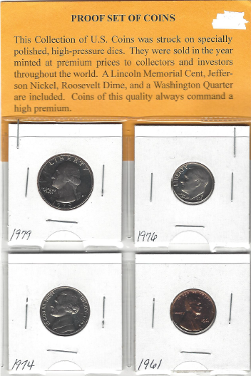 4 Proof Coins