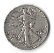 1943-D Walking Liberty Half Dollar