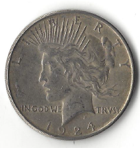 1924 Peace Dollar