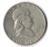 1951 Franklin Half Dollar