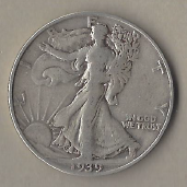 1939-S Walking Liberty Half Dollar
