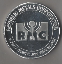 One Troy Ounce .999 Fine Silver - RC Silver Round