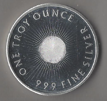 One Troy Ounce .999 Fine Silver - Eagle Sunshine Mint Silver Round