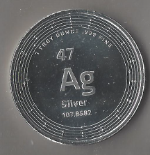One Troy Ounce .999 Fine Silver - Ag Silver Round