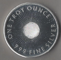 One Troy Ounce .999 Fine Silver - Eagle Sunshine Mint Silver Round