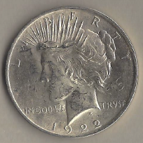 Peace Dollar - 1922 High Grade